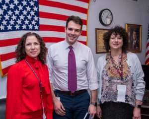 Two women meet with an elected representative.
