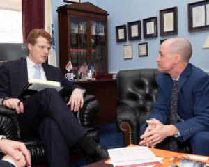 Mass Humanities Executive Director Brian Boyles with Congressman Joe Kennedy III in Washington D.C.